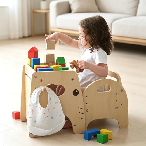 Adjustable Wooden Montessori Table and Chair Set for Toddlers
