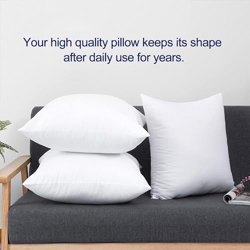 HITO 18x18 Pillow Inserts (Set of 2) - Down Alternative Square Throw Pillows