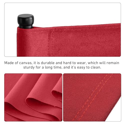 Director Chair Replacement Canvas Seat and Back Cover Set - Red