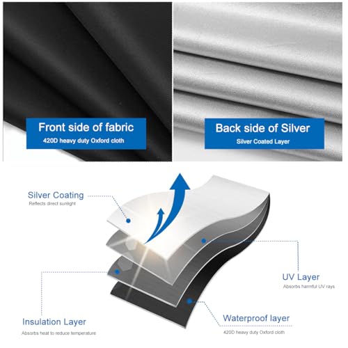 100% Blackout Magnetic Window Cover, Portable Curtain 118x57”