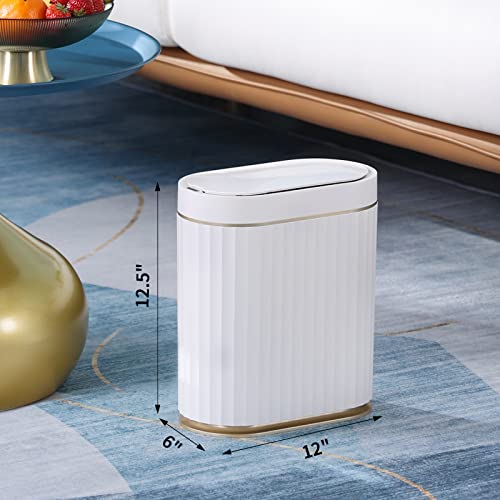 Motion Sensor Bathroom Trash Can 2 Gallon Waterproof Wastebasket