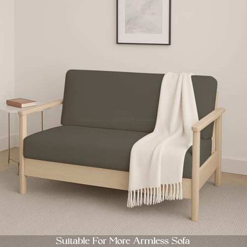 Queen Size Microfiber Futon Cover - Zippered, Machine Washable, Dark Grey