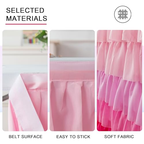 6ft Chiffon Ruffle Table Skirt for Birthday Party and Baby Shower