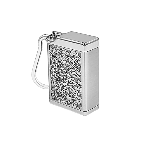 Portable Metal Ashtray with Lid - Pocket Cigarette Ash Tray Keychain