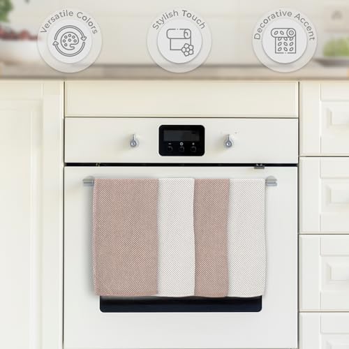 Boho Kitchen Towels Set - 4 Pack, 20" x 30" Absorbent Dish Drying Cloths