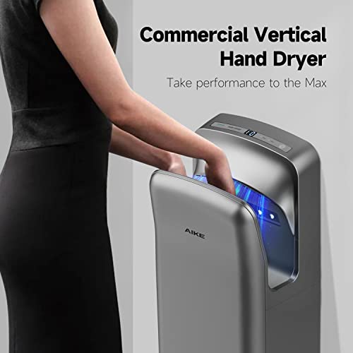 Commercial Jet Hand Dryer with HEPA Filter - 1850W Fast Dry Silver