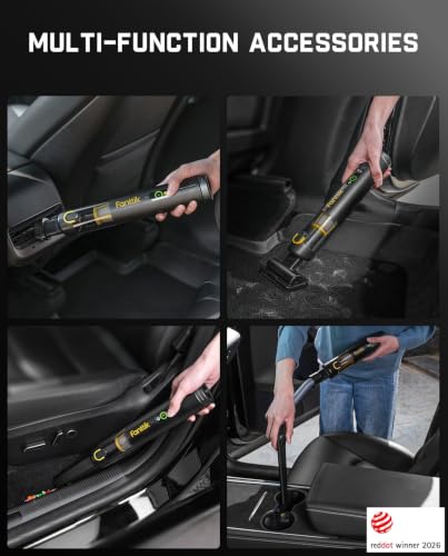 Fanttik Slim V10 APEX Cordless Car Vacuum - 19kPa 4-in-1 Mini Handheld