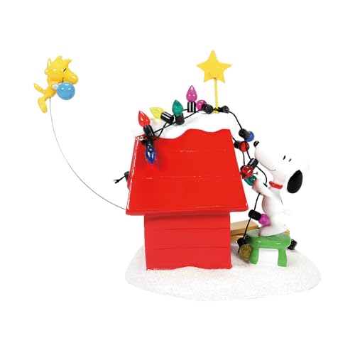 Peanuts Snoopy Dog House Christmas Tabletop Decoration with Woodstock