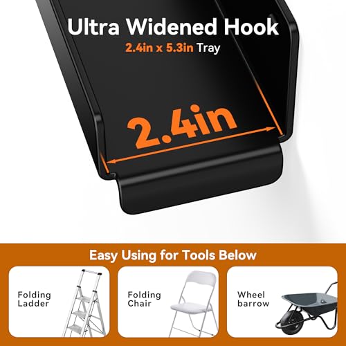 Heavy Duty Wall Mount Ladder Hooks 2 Pack for Garage Storage