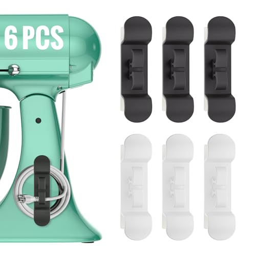 Stick-On Kitchen Appliance Cord Organizer & Cable Wrappers (6 Pack)