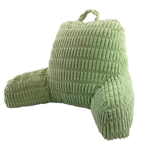 Reading Pillow with Armrests for Bed & Couch Support - Sage Green