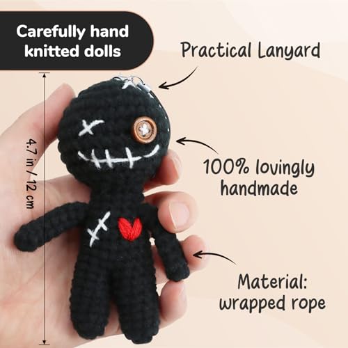 Funny Voodoo Doll with Needles - Emotional Support Wool Crochet Ornament