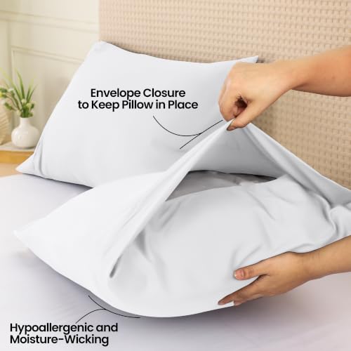 Utopia Bedding Queen Size Pillowcases Set of 4 - Soft Microfiber Covers