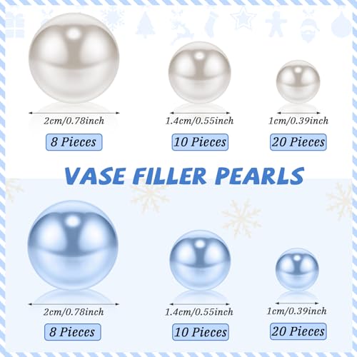 MTLEE 106Pcs Christmas Snowflake Centerpieces Vase Fillers - Snowflake Style