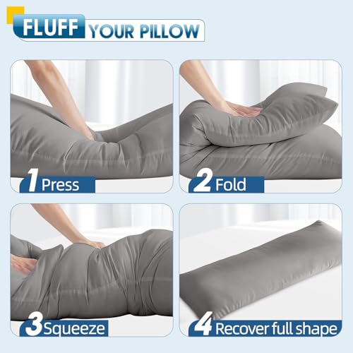 Memory Foam Body Pillow - 54 Inch Long Bed Pillow for Adults