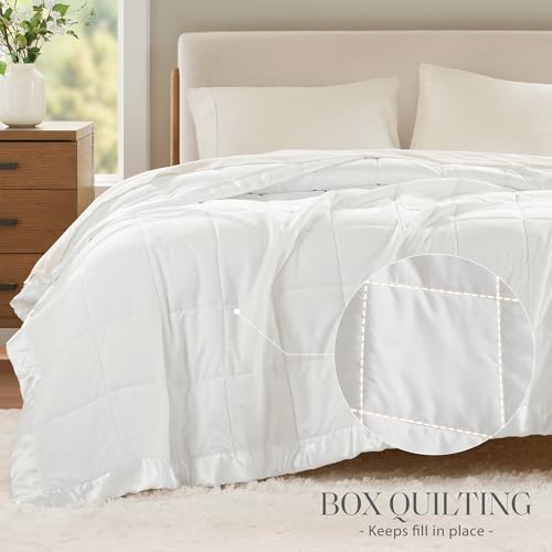 Madison Park Windom Down Alternative Queen Bed Blanket with Satin Trim