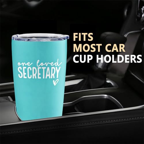 Cudoviqu Secretary 20 oz Stainless Steel Tumbler - Best Secretary Ever Gift (Variation: Secretary)