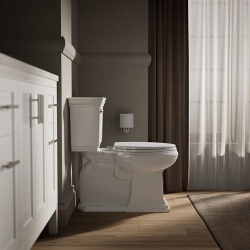 KOHLER Brevia Slow Close Elongated Toilet Seat, White