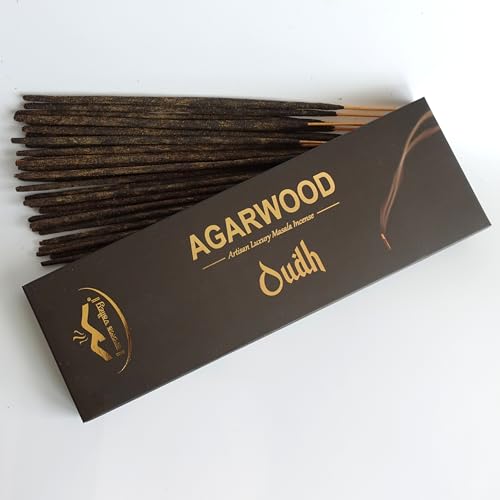 Natural Oud Agarwood Incense Sticks - 50g Extra-Thick Masala Incense