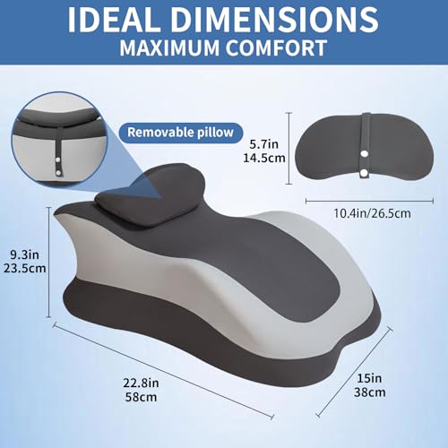 Memory Foam Intimacy Pillow Wedge for Couples - Ergonomic Support Cushion with Washable Cover