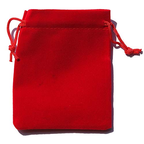 Authentic Lump of Coal Christmas Gag Gift in Red Velvet Jewelry Bag