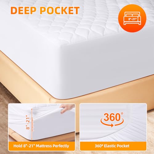 Heated Mattress Pad Full Size with 9 Heat Settings & Timer