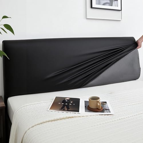 Stretch PU Leather Bed Headboard Cover - Waterproof & Dustproof