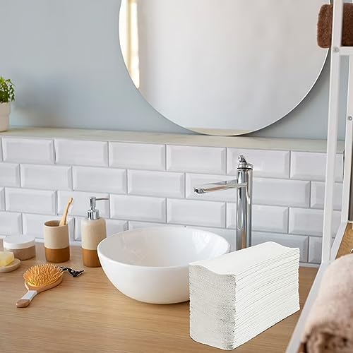 White Multifold Paper Towels - 100% Recycled Fiber (500 Total Sheets)