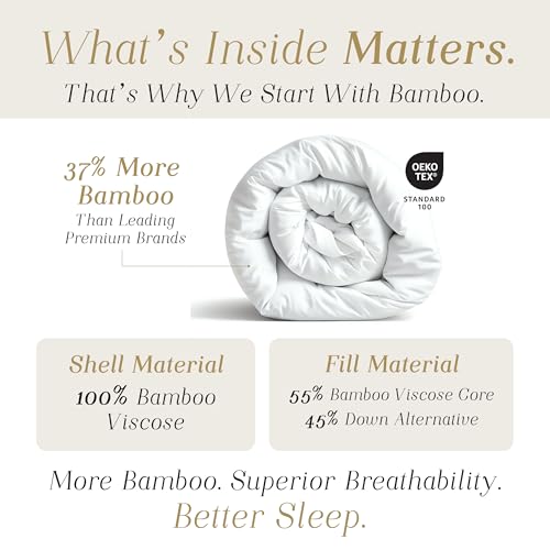 Cooling Bamboo Viscose Duvet Insert - King/Cal King Down Alternative Comforter