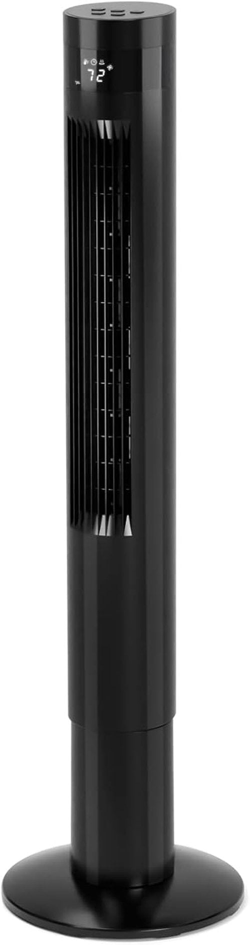 Antarctic Star Portable Tower Fan - 43'' Bladeless Oscillating Fan with Remote Control | Quiet Cooling, 12H Timer, 3 Speeds, Black
