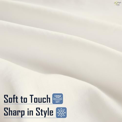 Pleated Bed Skirt Twin Size - 12 Inch Drop Microfiber Dust Ruffle, Ivory