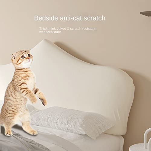 Stretch Velvet Bed Headboard Slipcover - Washable Protector for All Sizes