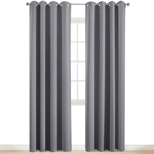 Room Darkening Curtains 52x84 inch Grommet - 2 Panels Blackout Drapes