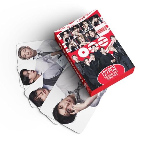Photocard Album Set with 55 Lomo Cards and 72 Stickers for DIY Scrapbooking