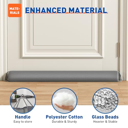 Weighted Door Draft Stopper 36 Inch - Under Door Noise & Draft Blocker