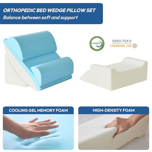 6-Piece Wedge Pillow Set for Post-Surgery Recovery & Comfort