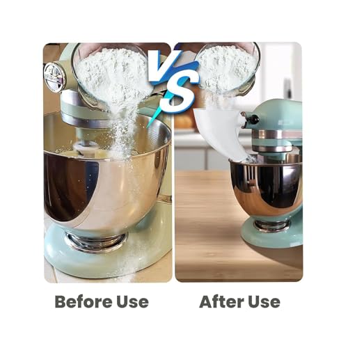 Pouring Shield and Ingredient Funnel for 4.5-5 Qt Tilt-Head Stand Mixers