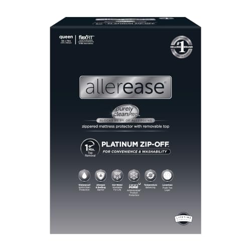 Aller-Ease Platinum Queen Waterproof Mattress Protector - Zip-Off Top