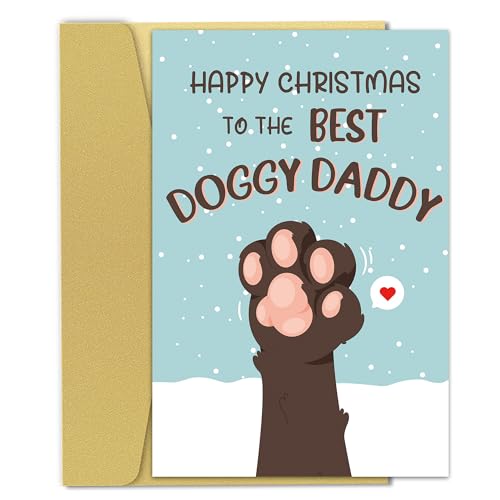 Funny Christmas Dog Card From Zoytonky - Happy Christmas to The Best Doggy Daddy - Listing 07