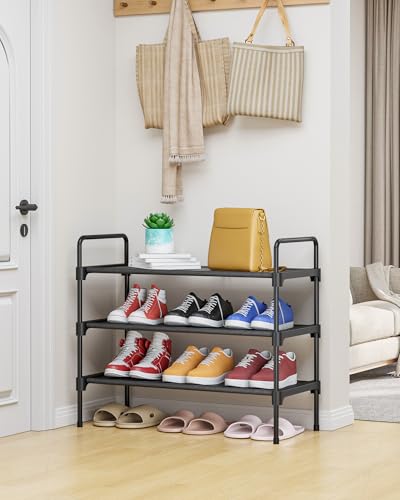 3-Tier Shoe Rack Organizer for Closet & Entryway - 27.6-Inch Space-Saving Shelf
