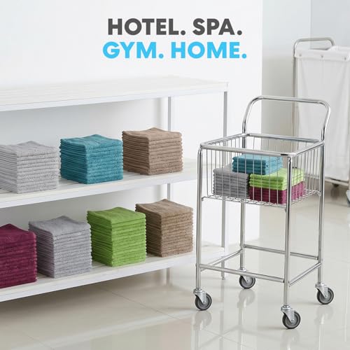 Simpli-Magic 12x12 Cotton Washcloths Pack of 50 – Multicolor, Soft & Absorbent