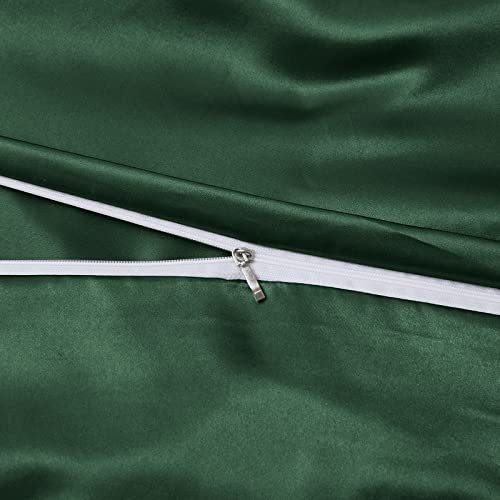 Emerald Green Satin Duvet Cover for 60" x 80" Weighted Blanket