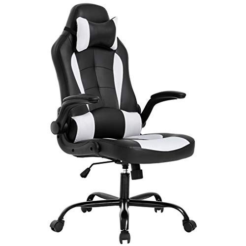 Ergonomic High Back Gaming Office Chair with Lumbar Support and Flip-Up Arms