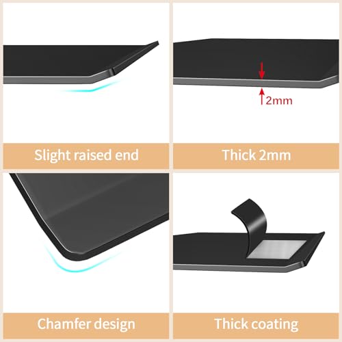 8-Inch Floating Wall Shelves, Matte Black Aluminum Display Ledge, 2-Pack