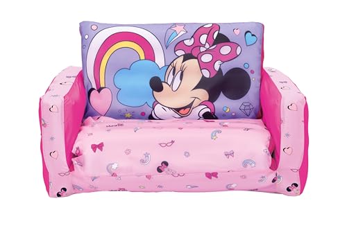 Minnie Mouse Inflatable Sofa Bed for Kids - 2-in-1 Toddler Couch & Nap Mat, Indoor & Outdoor Use