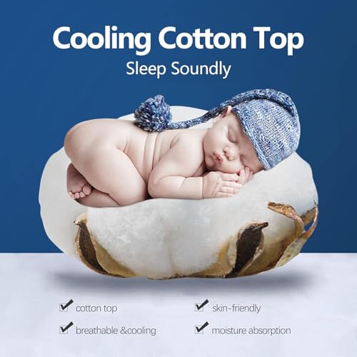 COONP Queen Mattress Topper - Extra Thick Cooling Pillow Top Cotton Bed Pad