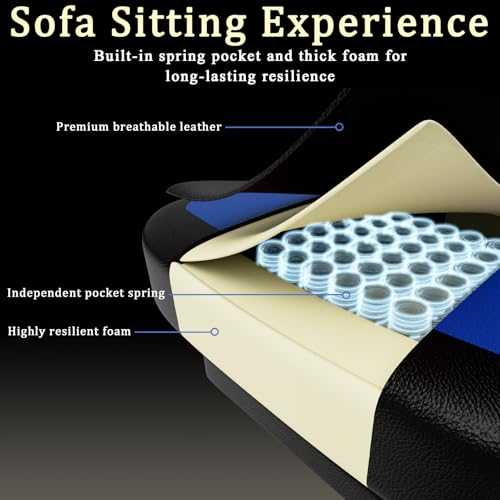 Ergonomic Gaming Chair with Pocket Spring Cushion, Footrest and Headrest