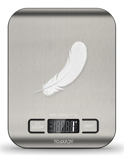 Digital Kitchen Scale, 11lb/5kg Food Scale with Tare & Backlit LCD Display