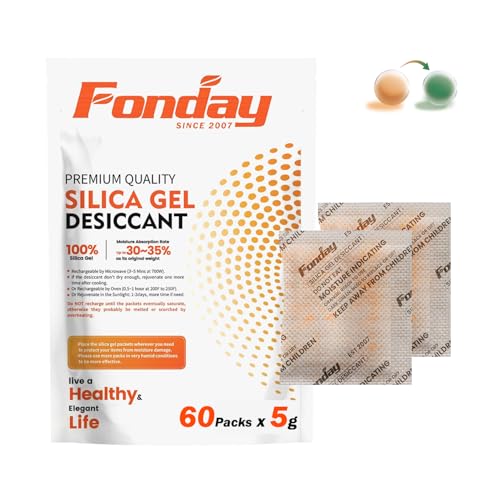 Silica Gel Desiccant Packs 5g 60-Pack Moisture Absorber