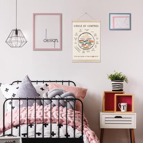 Mental Health Poster with Hanger Frame 12x16 Inspirational Wall Art